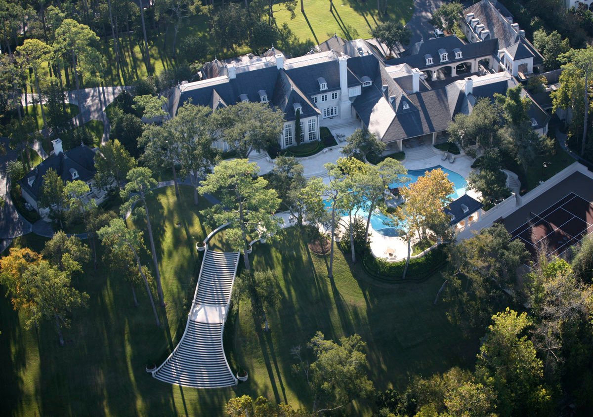 french chateau aerial view