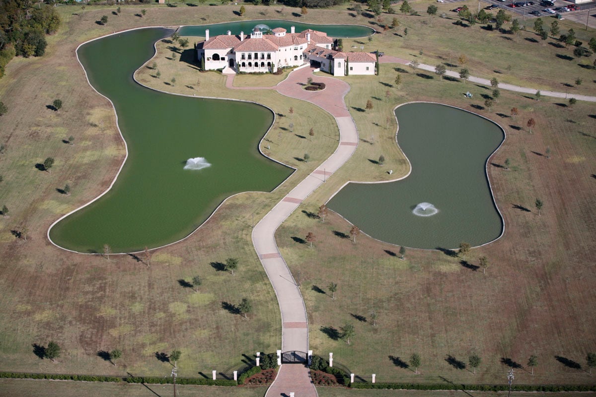 italianate mediterranean aerial view
