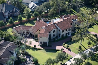 spanish mission aerial view