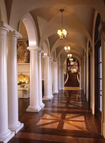 houston custom home builder hallway