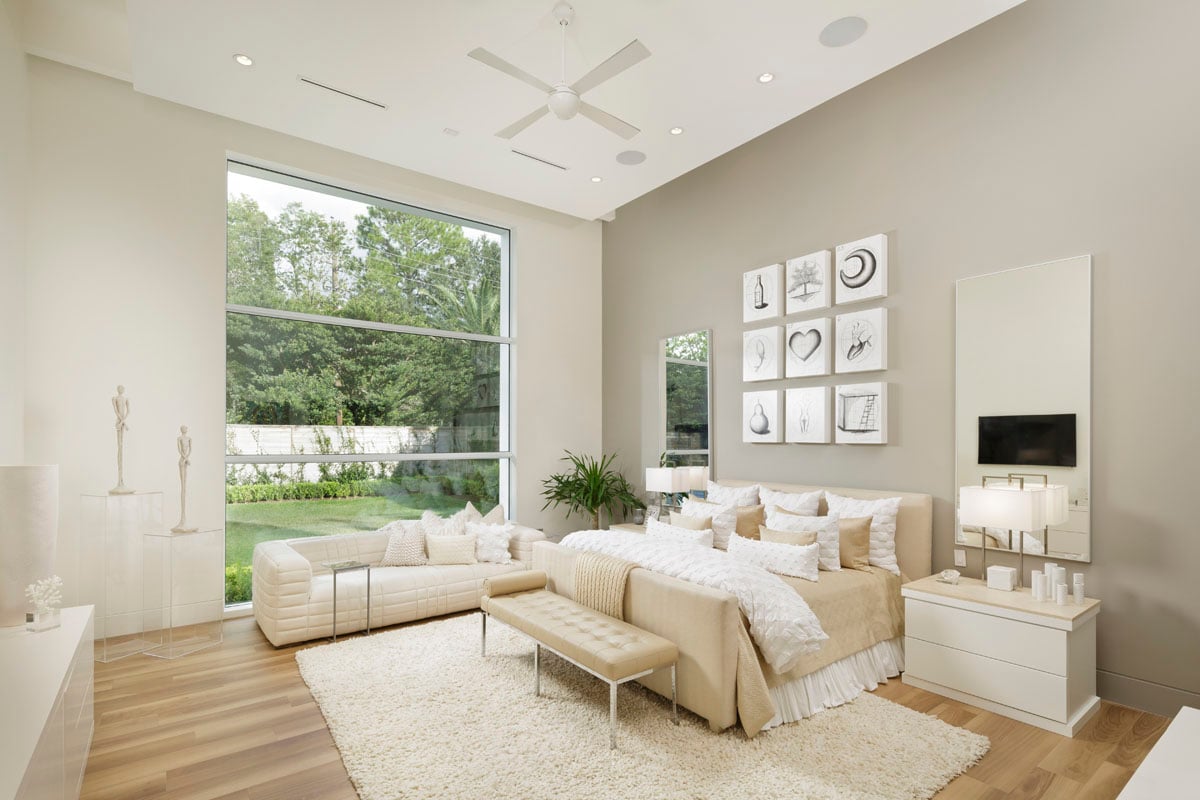 custom tanglewood modern master bedroom