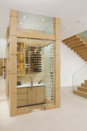 custom tanglewood modern wine room