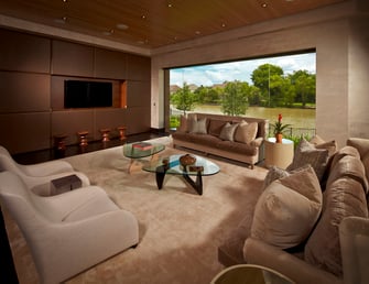 lakefront modern living room