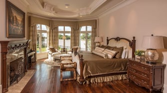 lakeside luxe bedroom