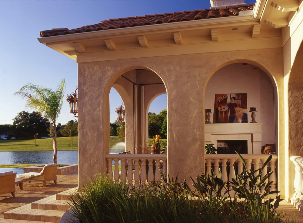 custom home exterior patio