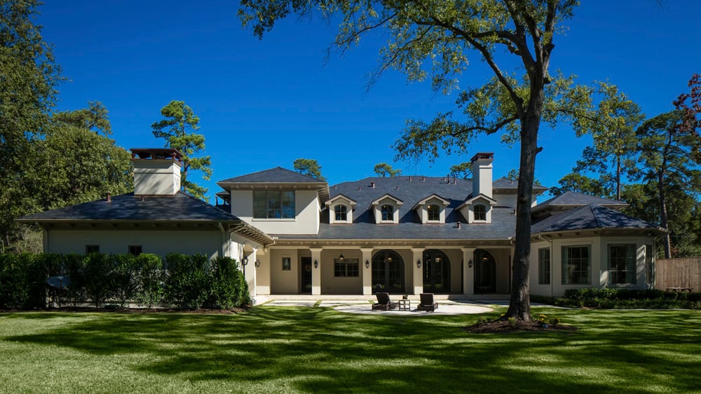 backyard exterior of custom home