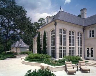 french chateau back exterior view