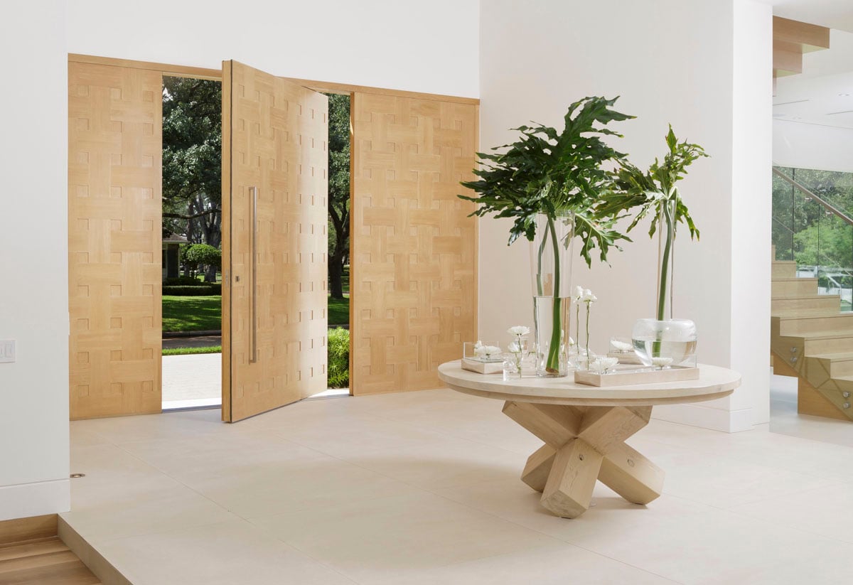custom tanglewood modern foyer doors