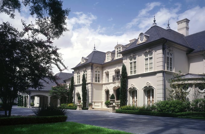 Estilo arquitetônico da casa de um castelo francês