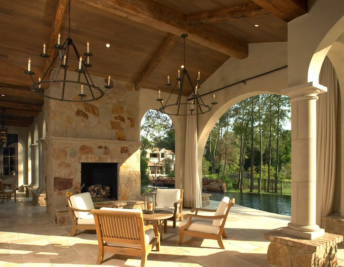 outdoor fireplace