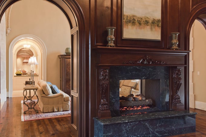 ornate fireplace