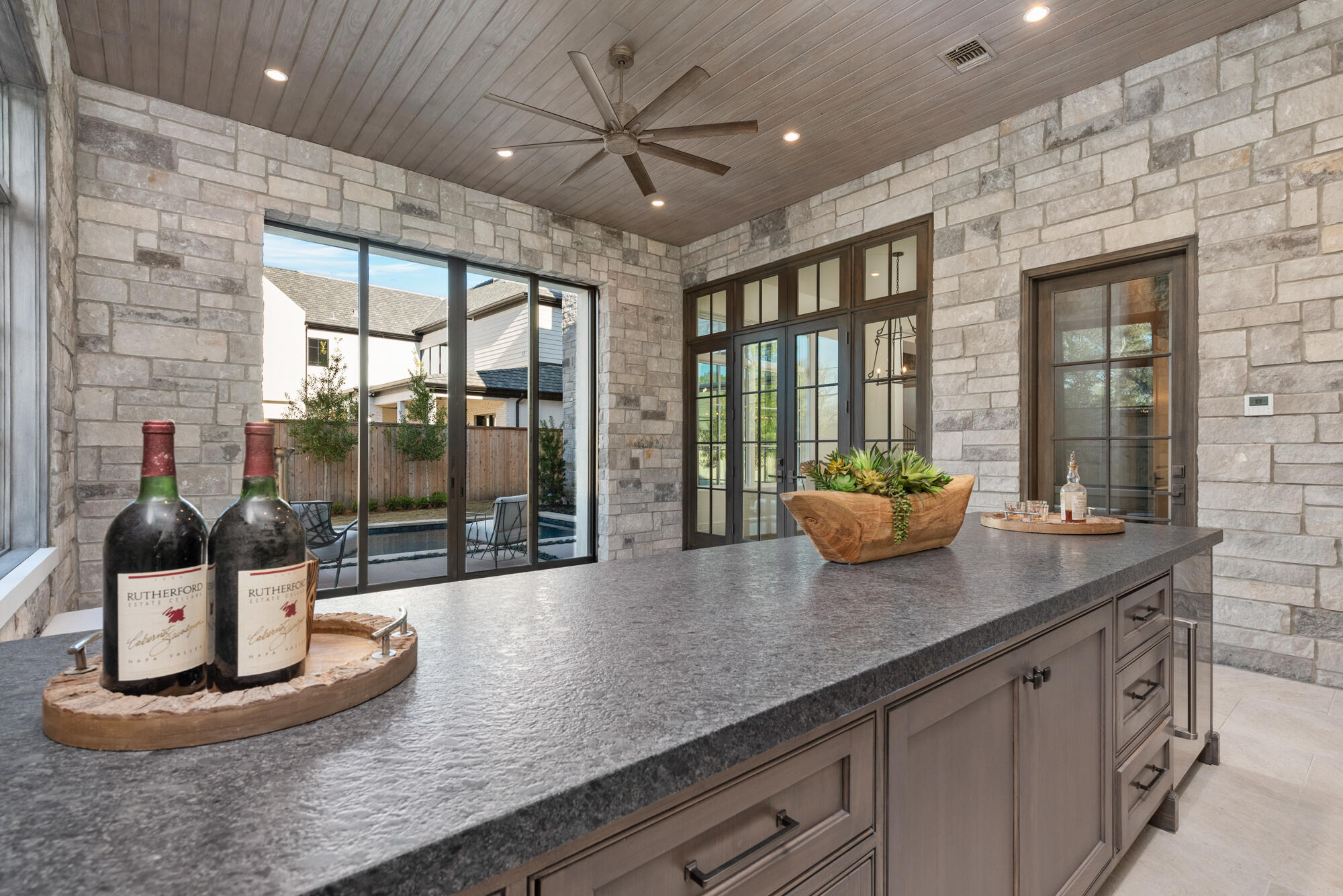 english country manor outdoor kitchen