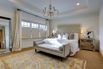 Transitional luxury home bedroom