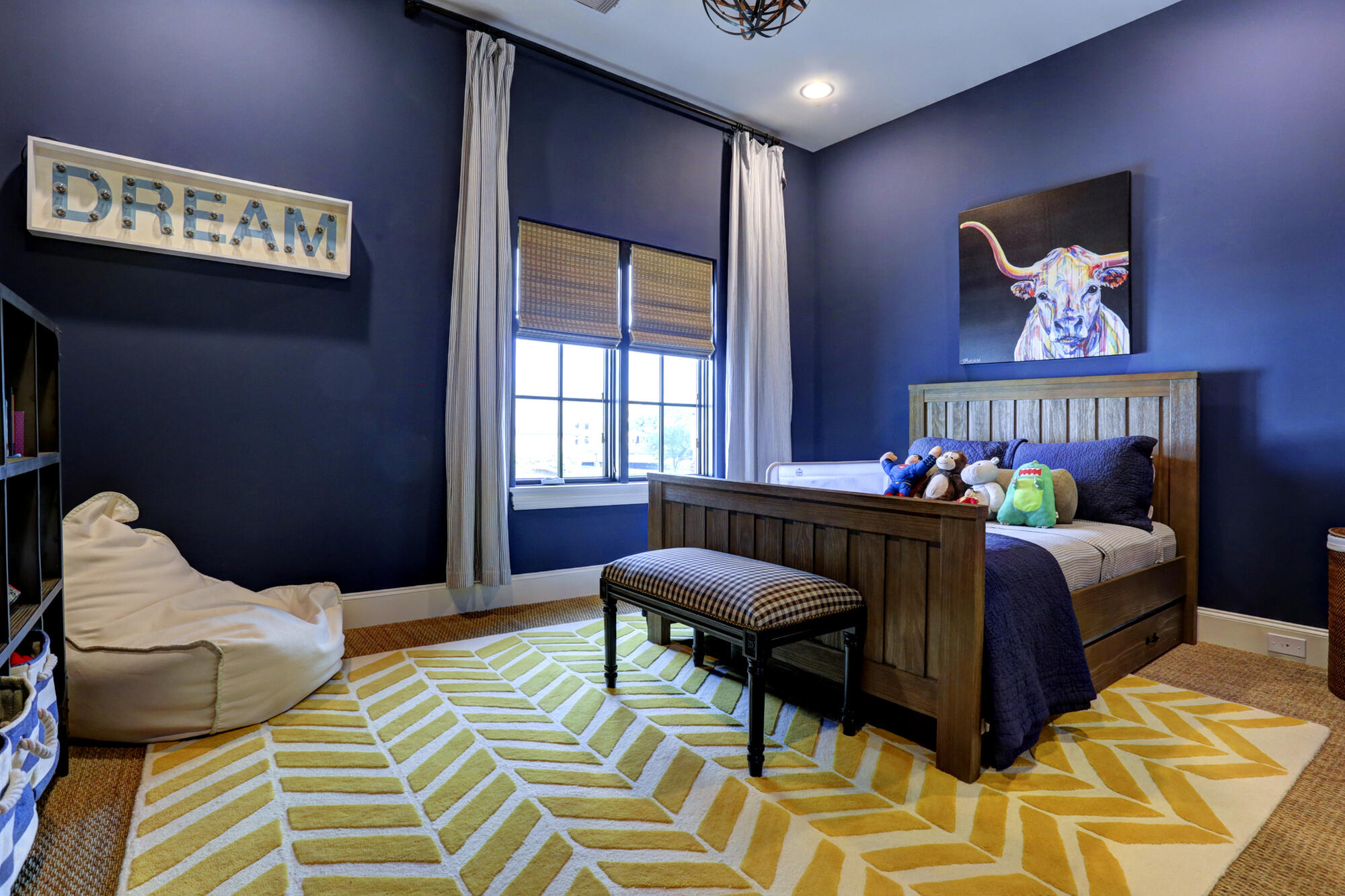 Transitional luxury home kids room