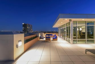 condo transitional custom roof patio