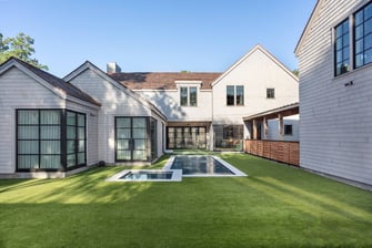 cedar shake transitional backyard
