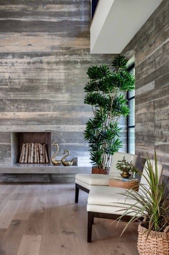 cedar shake transitional interior
