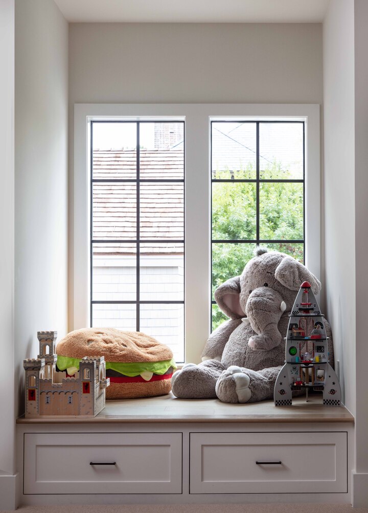 cedar shake transitional playroom