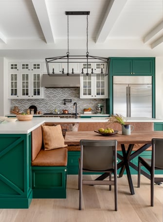 cedar shake transitional kitchen