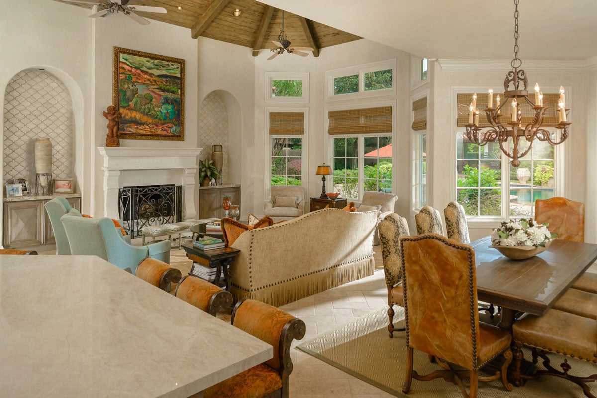 italianate mediterranean living room