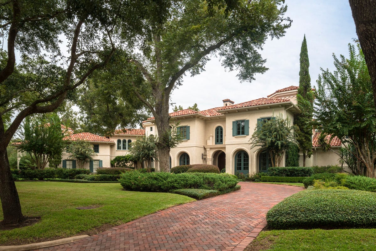 italianate mediterranean driveway view