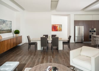 modern townhouse dining room