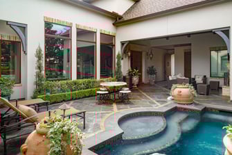 custom english back yard pool