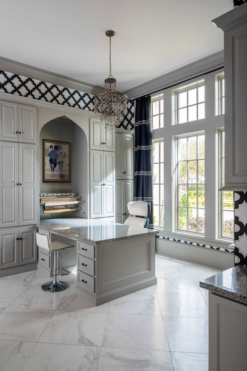 english tudor powder room