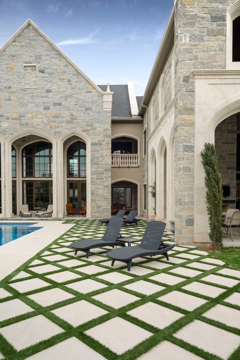 english tudor backyard