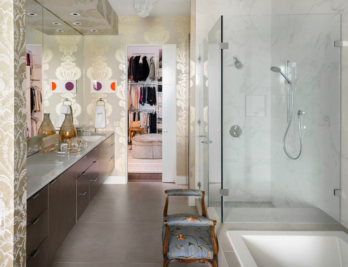 custom modern condo bathroom