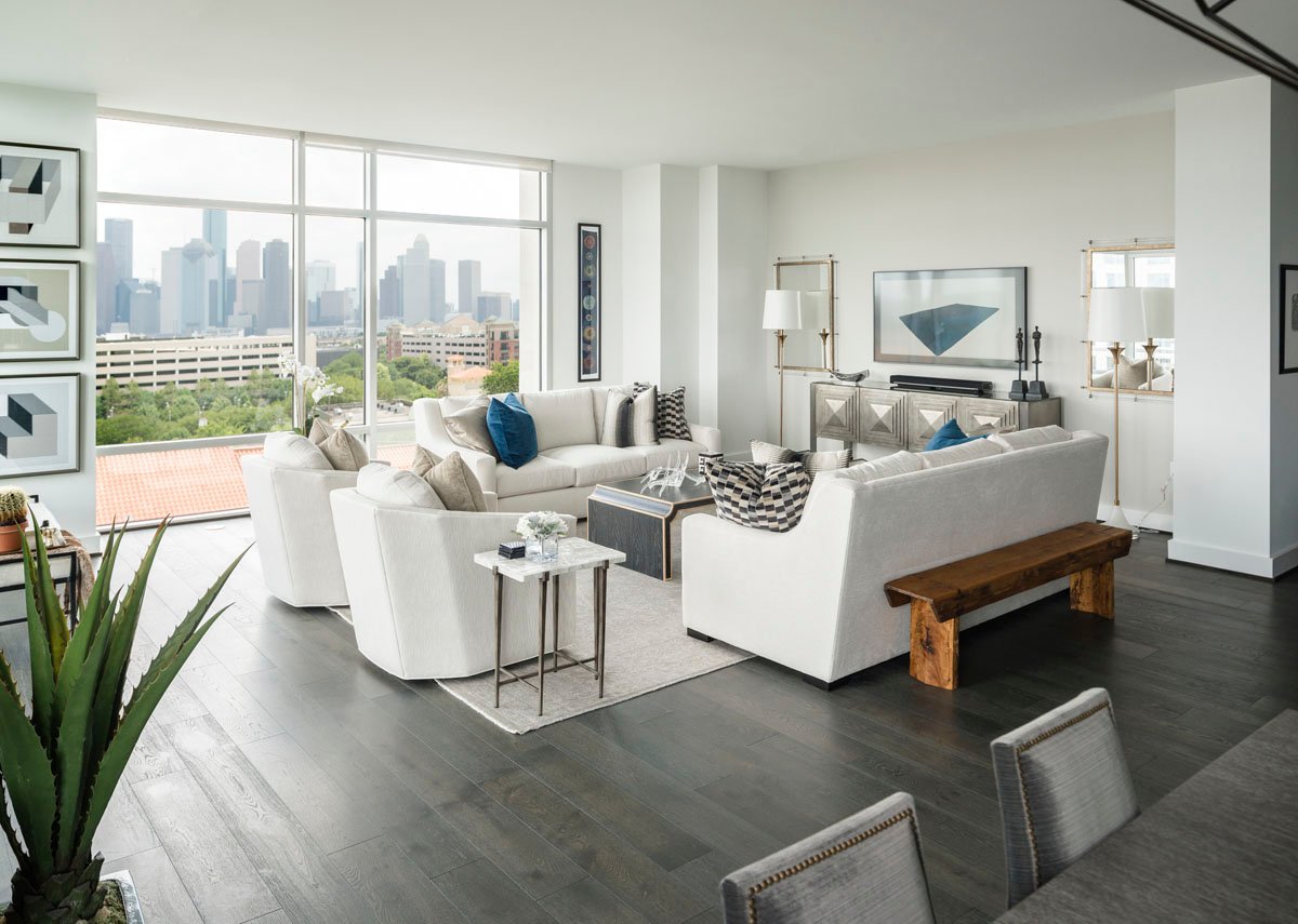 condo transitional custom living room houston view