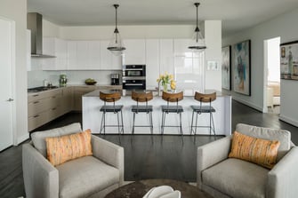 condo transitional custom kitchen