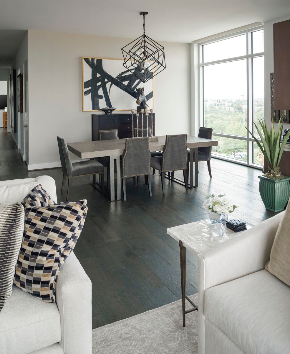 condo transitional custom dining room
