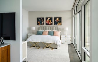 condo transitional custom bedroom