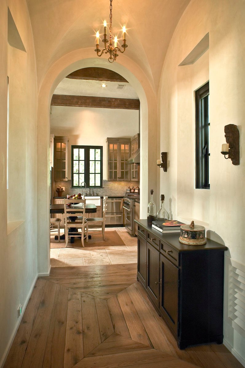 custom tuscan villa hallway