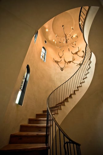 custom tuscan villa staircase
