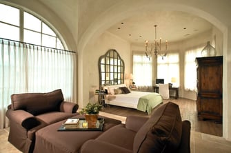 custom tuscan villa bedroom