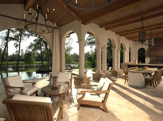 custom tuscan villa outdoor seating