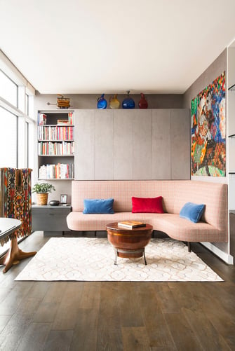 custom modern condo living room