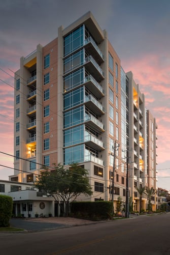 custom condo exterior view