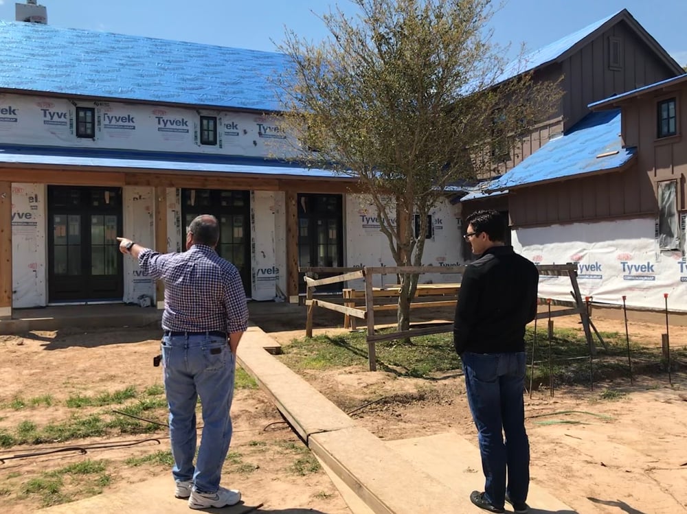 LEED platinum home construction site