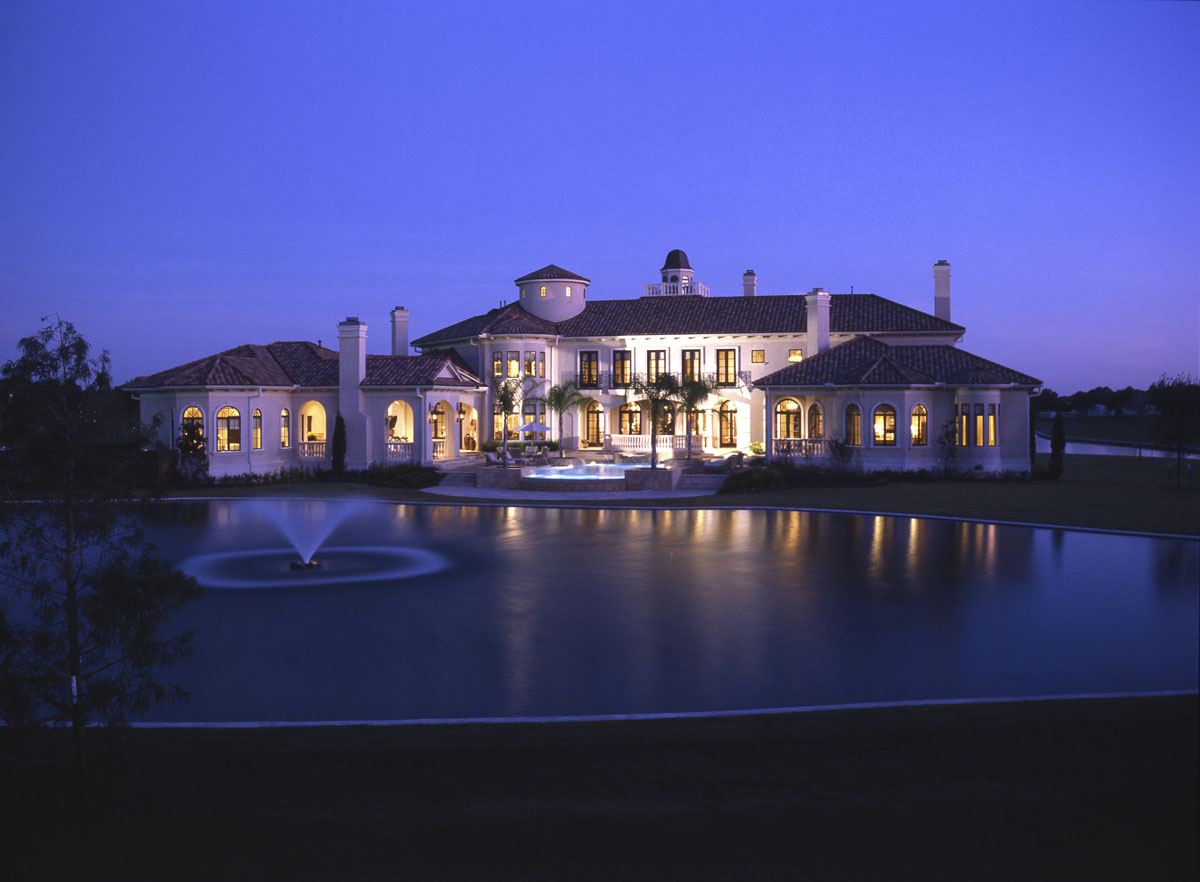 grand estate across pond