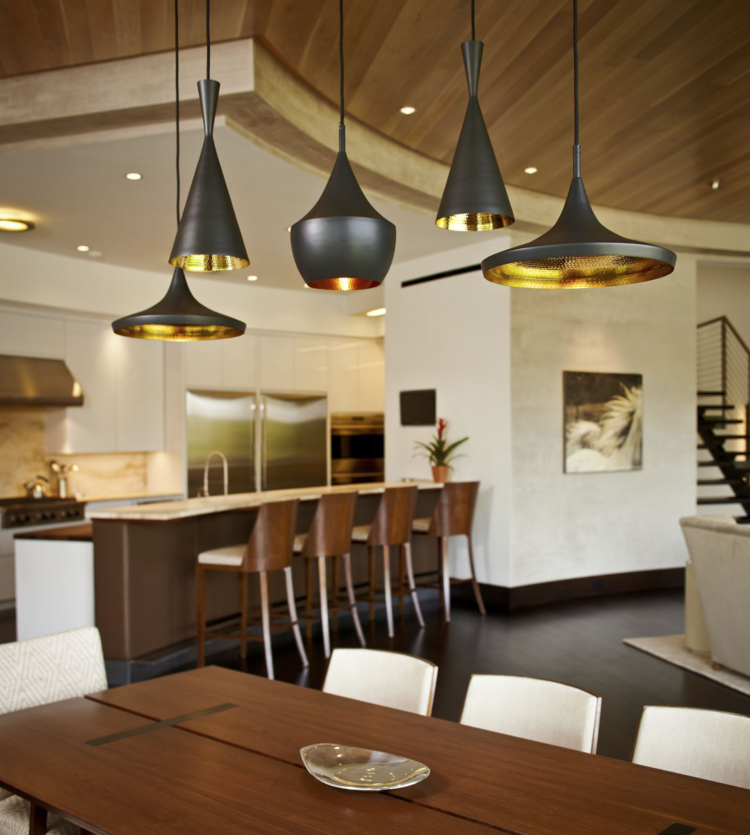 lakefront modern dining room