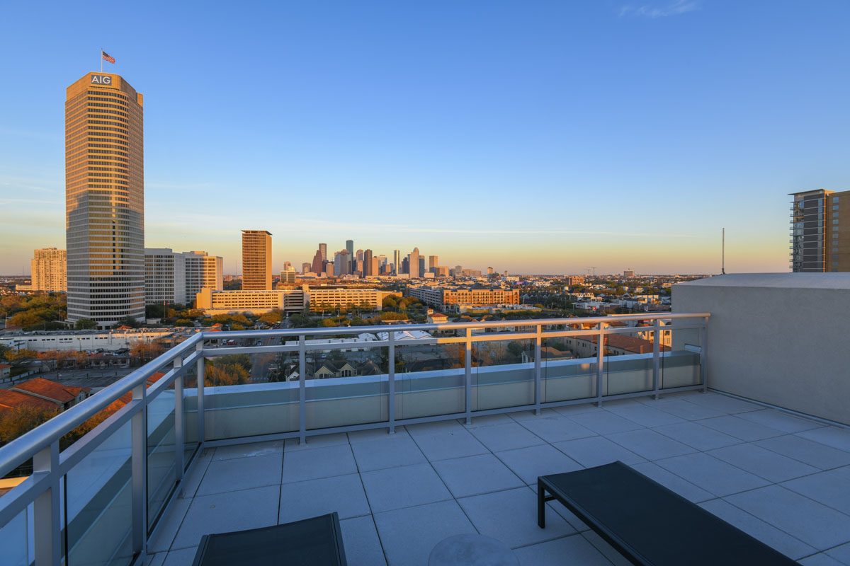 custom modern condo rooftop patio