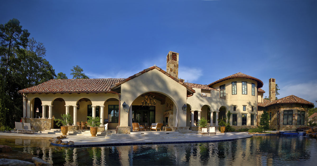 custom tuscan villa houston